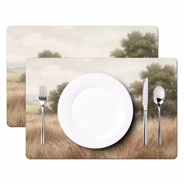 Set de table - Paysage - Minimaliste - Beige — 2