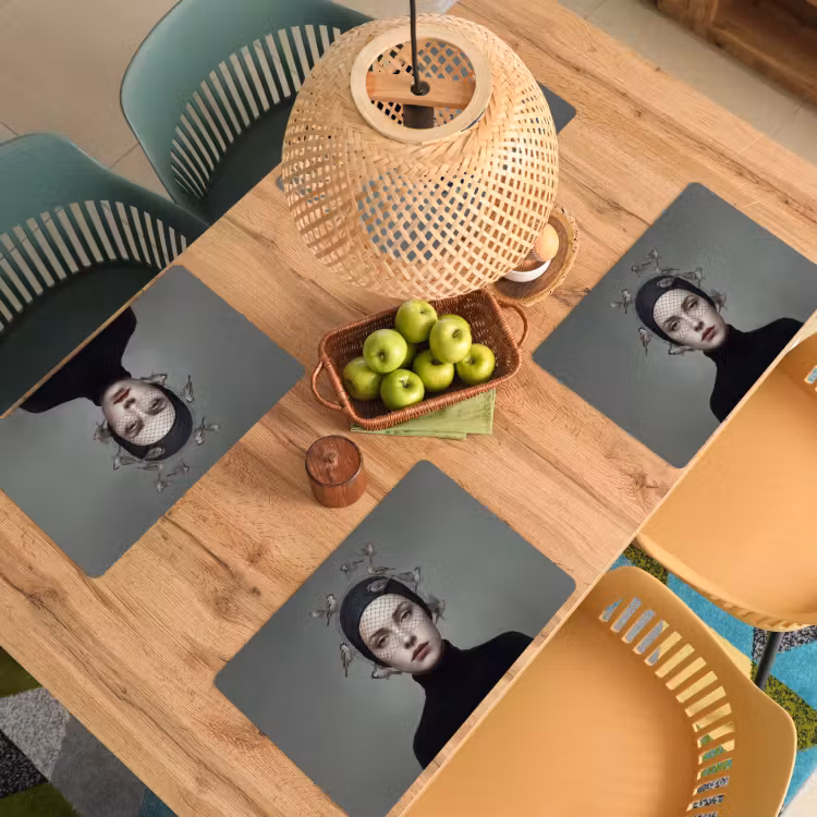 Set de table - Portrait - Oiseaux - Noir — 4