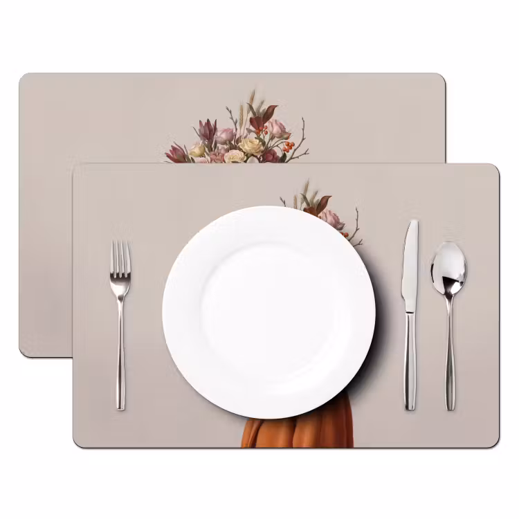 Set de table - Visage - Bouquet - Coloré — 2
