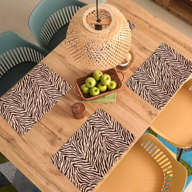 Set de table - Zèbre - Rayures - Marron — 4