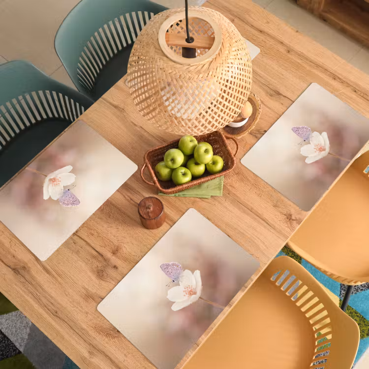 Set de table - Papillon - Fleur - Bleu — 4