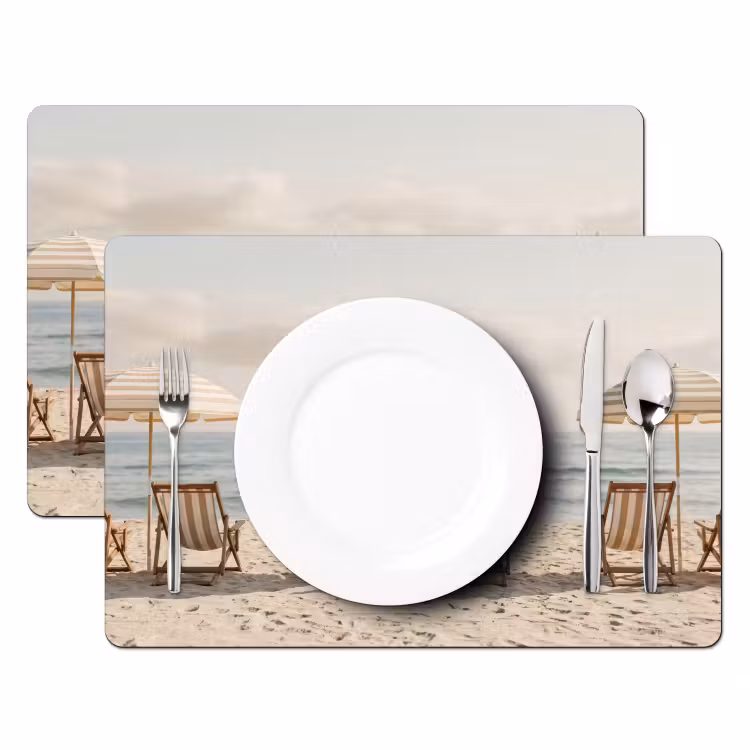 Set de table - Plage - Chaises - Parasol — 2