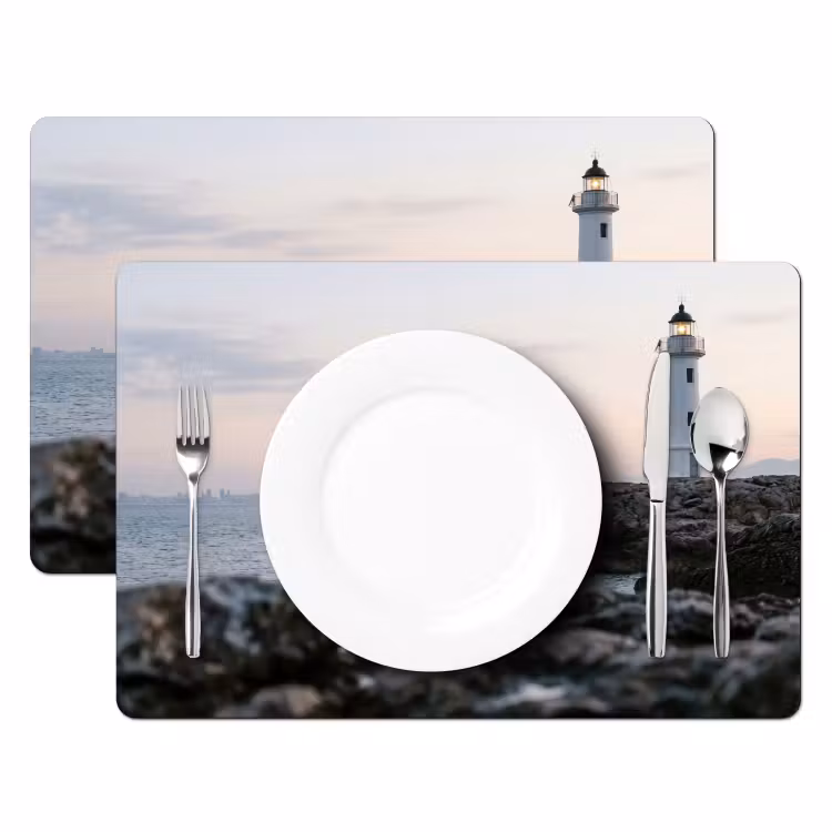 Set de table - Rochers - Phare - Blanc — 2