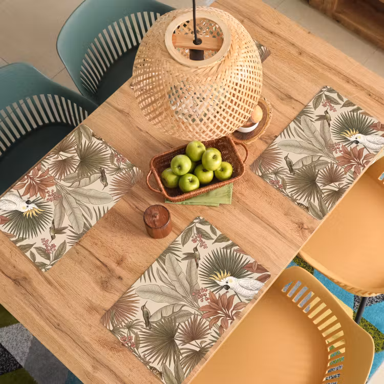 Set de table - Tropical - Oiseaux - Beige — 4