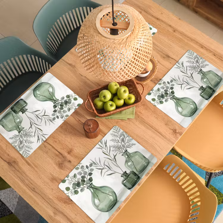 Set de table - Vases - Feuilles - Vert — 4