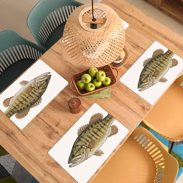 Set de table - Poisson - Nature - Vintage — 4