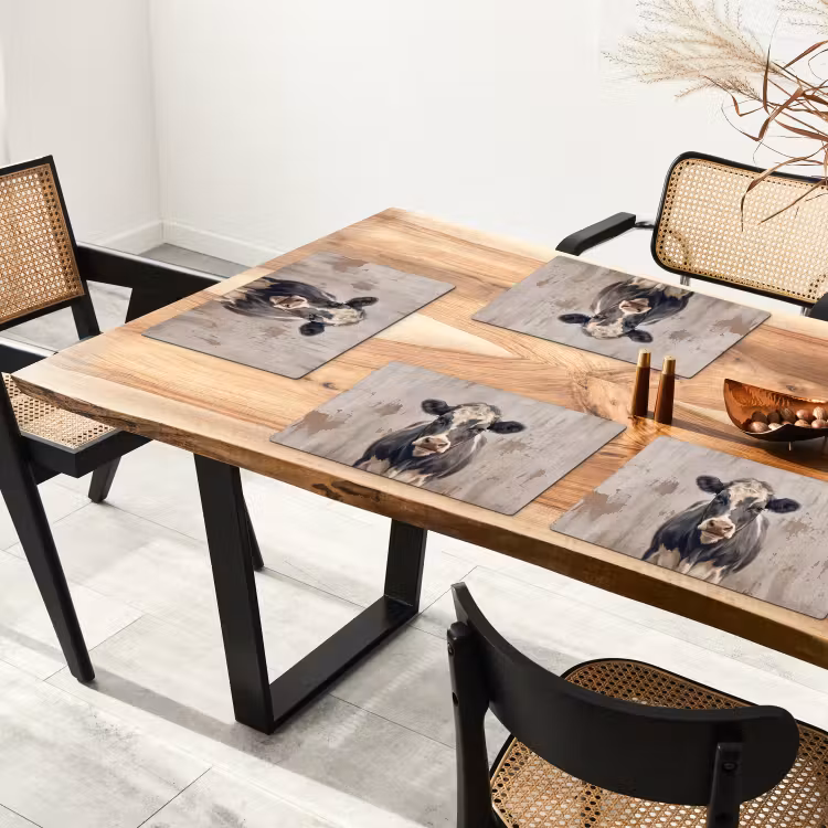 Set de table - Vache - Portrait - Animaux - Moderne — 3