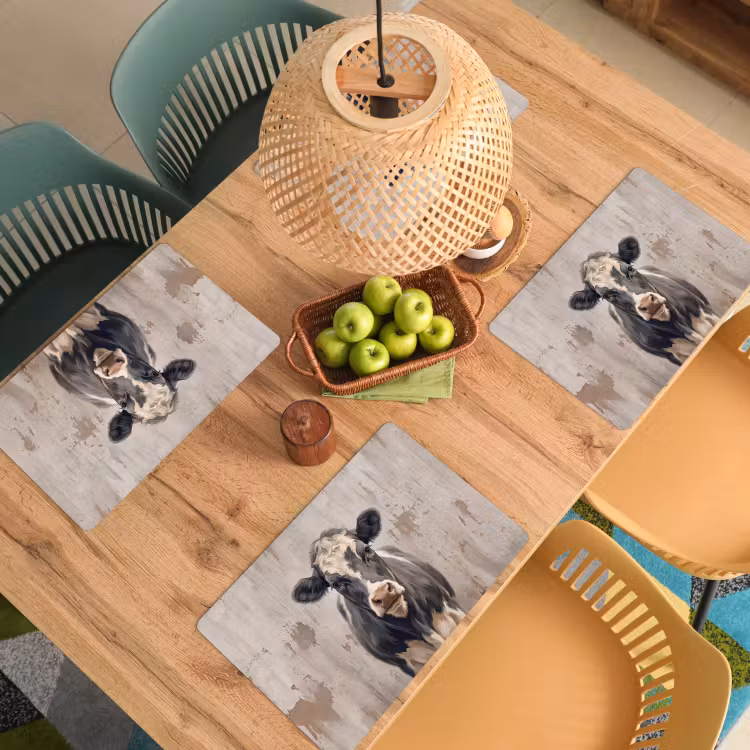 Set de table - Vache - Portrait - Animaux - Moderne — 4