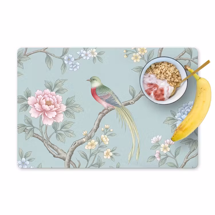 Set de table - Oiseau - Fleurs - Coloré — 1