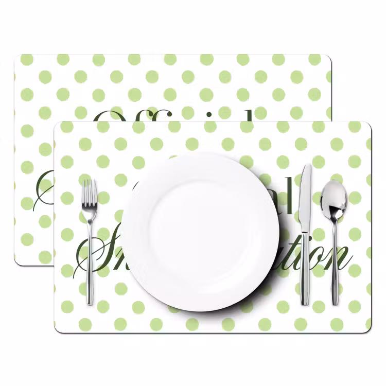 Set de table - Snack Station - Vert - À pois — 2