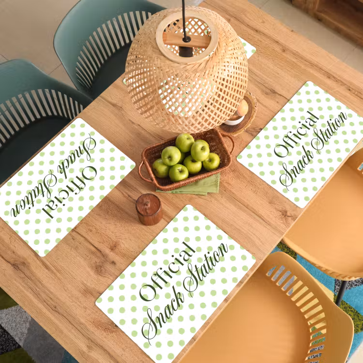 Set de table - Snack Station - Vert - À pois — 4