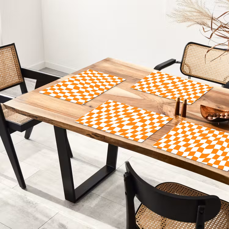 Set de table - Ondulé - Motif - Orange — 3