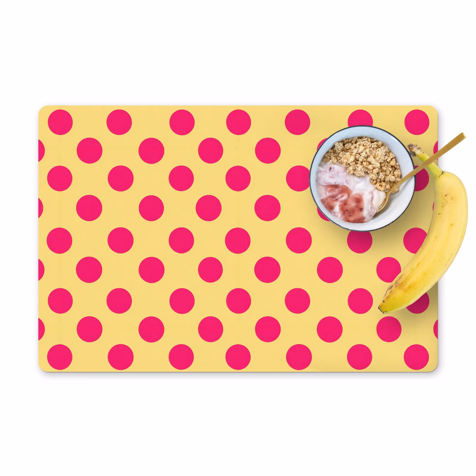 Set de table - Rose - Points - Jaune — 1
