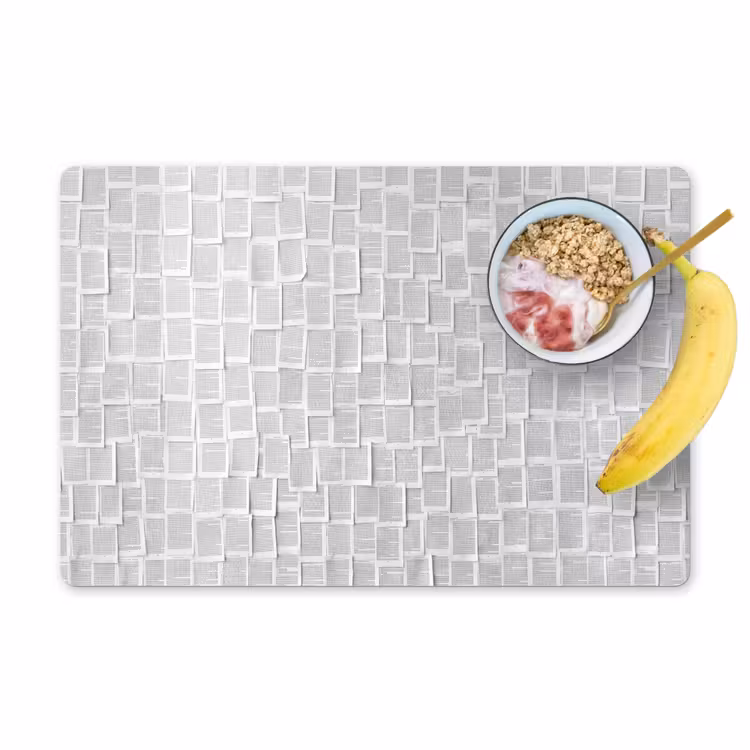 Set de table - Papier - Superposition - Texture - Moderne - Blanc — 1