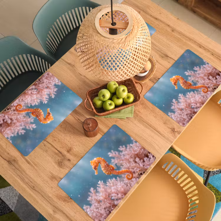Set de table - Poisson - Corail - Océan - Macro - Orange — 4