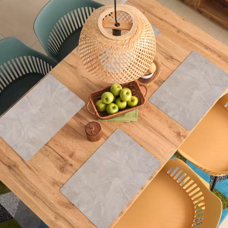 Set de table - Texture - Mur - Moderne - Beige - Abstrait — 4