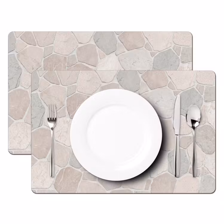 Set de table - Pierre - Motif - Texture - Beige — 2
