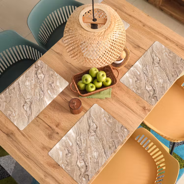 Set de table - Texture - Veines - Abstrait - Moderne - Beige — 4