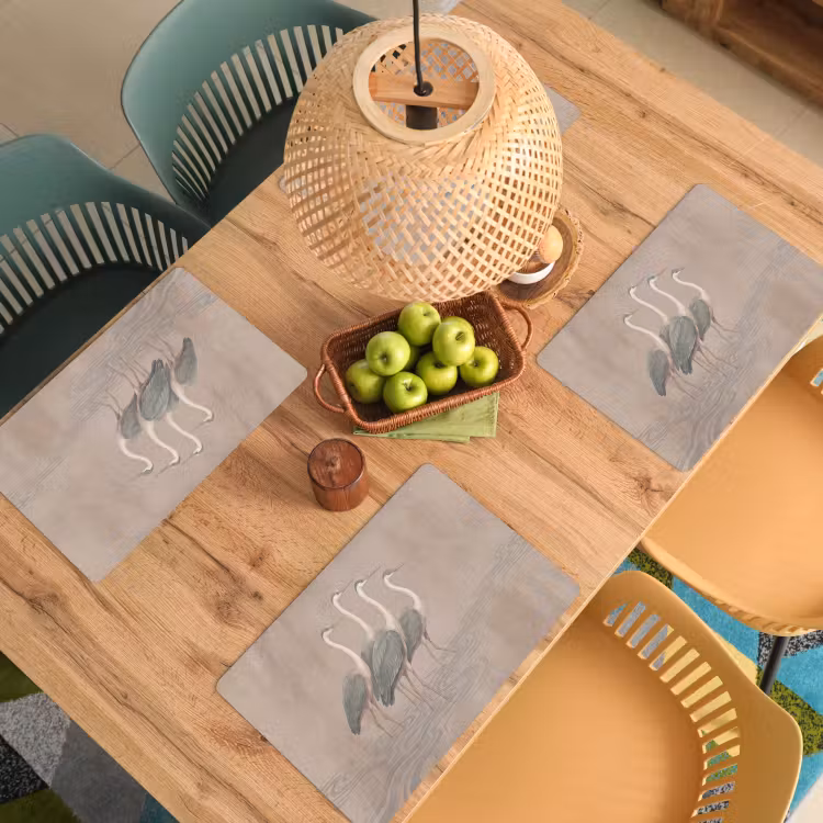 Set de table - Oiseau - Eau - Nature - Vintage — 4
