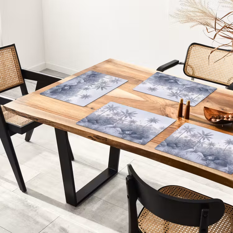 Set de table - Oiseau - Eau - Tropical - Nature - Bleu — 3