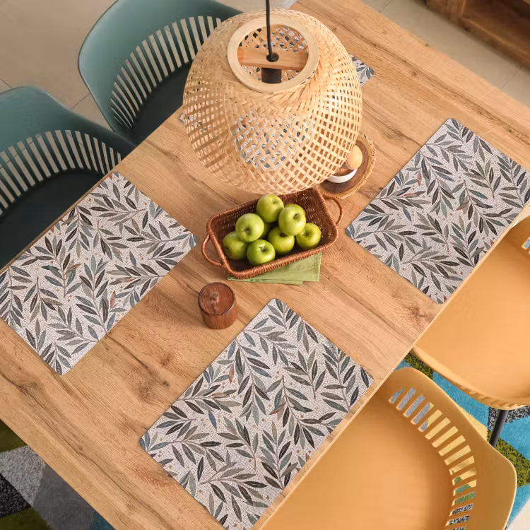 Set de table - Plante - Feuille - Mosaïque - Vert — 4