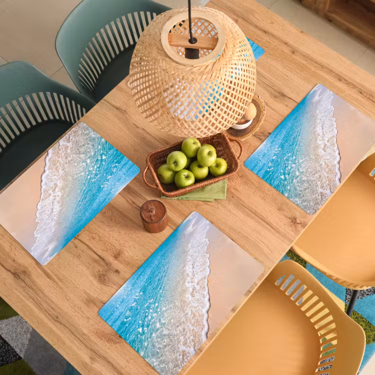 Set de table - Plage - Eau - Nature - Bleu - Beige — 4