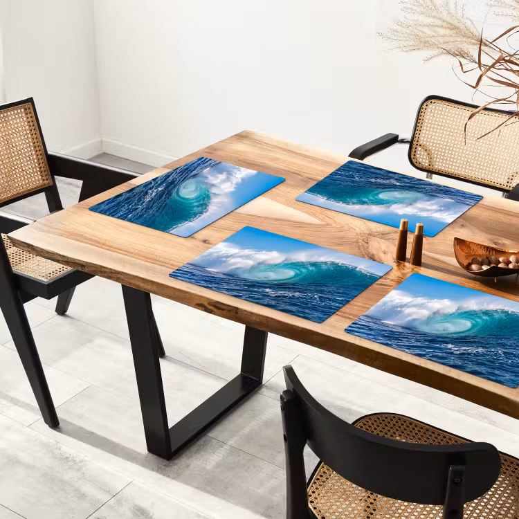 Set de table - Vague - Océan - Eau - Dynamique - Bleu — 3