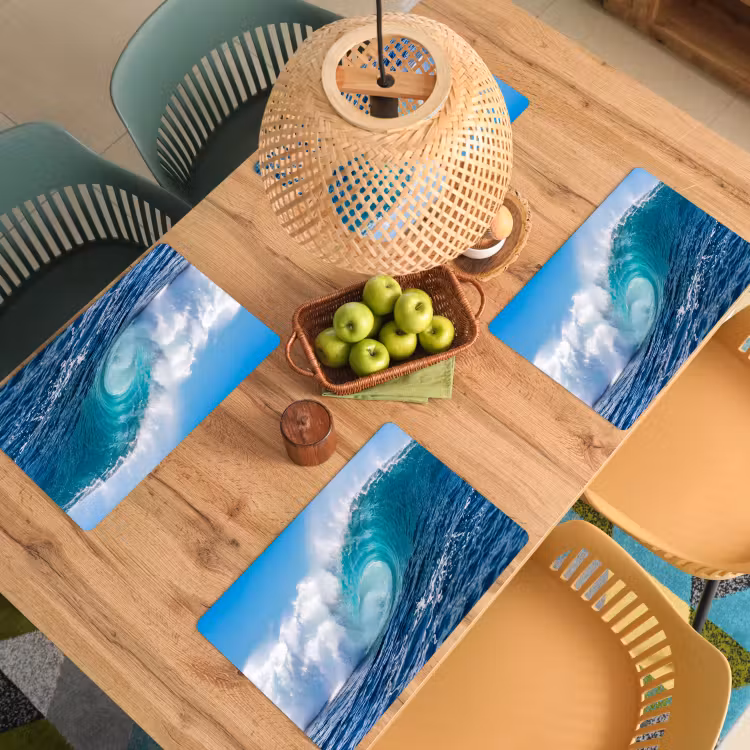 Set de table - Vague - Océan - Eau - Dynamique - Bleu — 4
