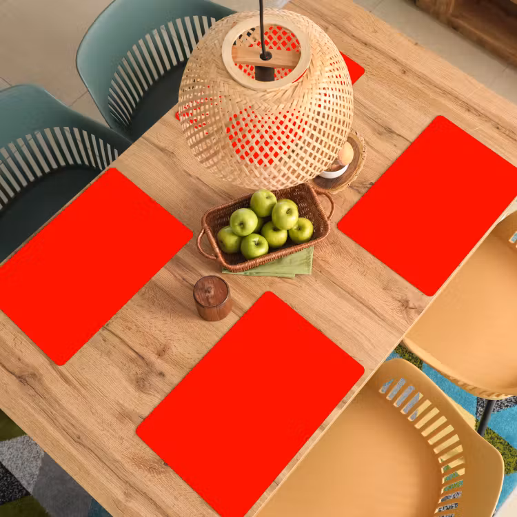 Set de table - Vibrant - Vermillon - Rouge — 4