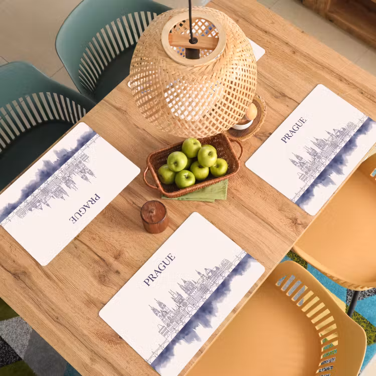 Set de table - Prague - Skyline - Architecture - Bleu — 4