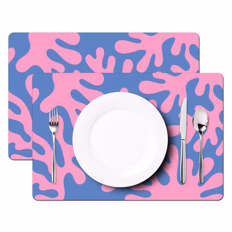 Set de table - Résumé - Formes - Rose - Bleu — 2