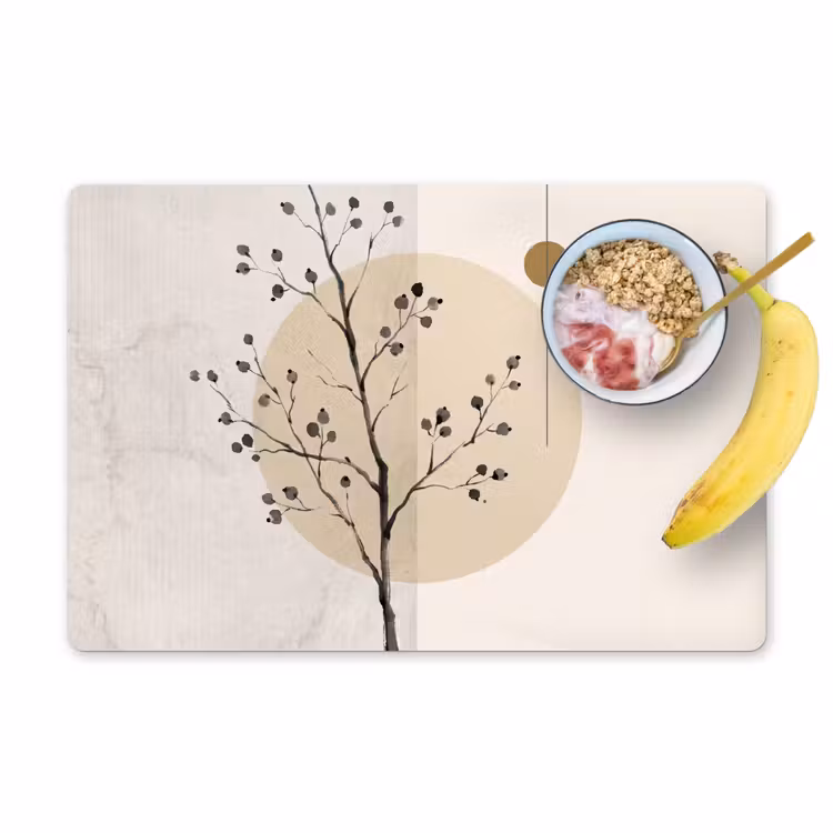 Set de table - Plante - Abstrait - Beige — 1
