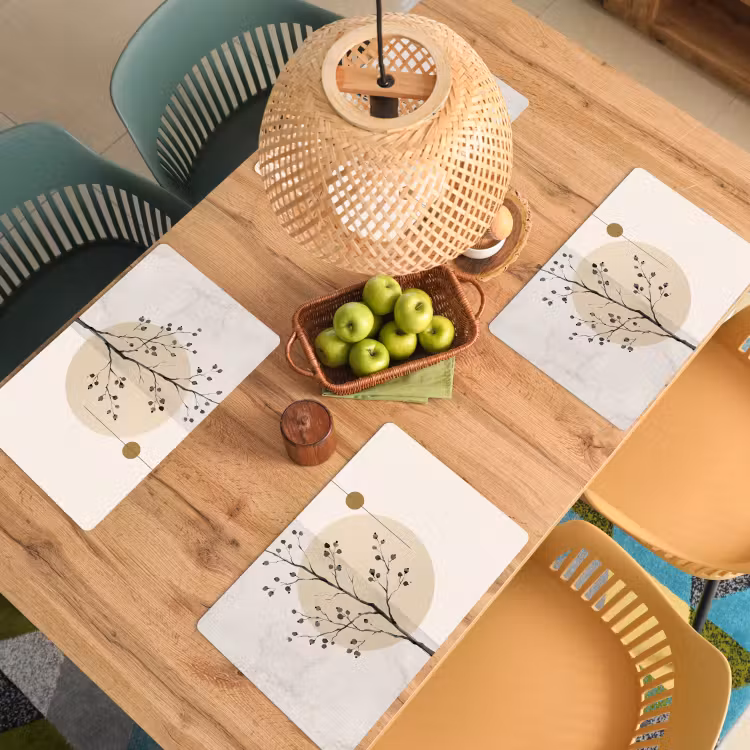 Set de table - Plante - Abstrait - Beige — 4