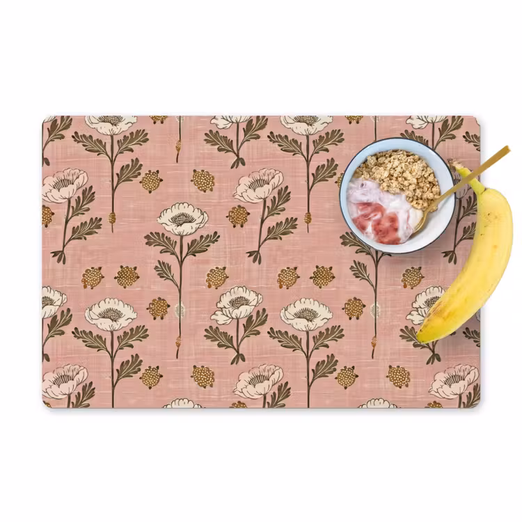 Set de table - Rose - Fleurs - Vintage - Texture — 1