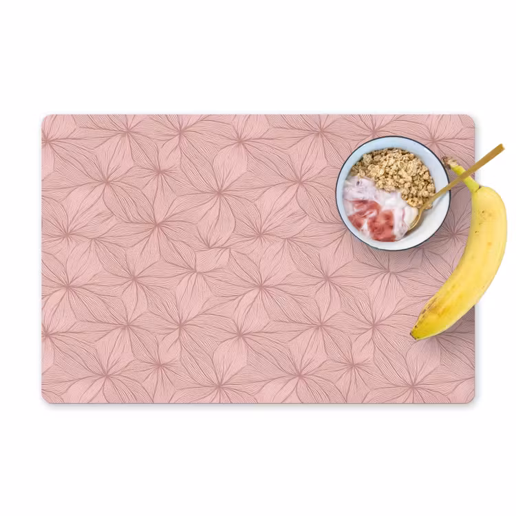 Set de table - rose pâle - Fleurs - Relief - Texture — 1