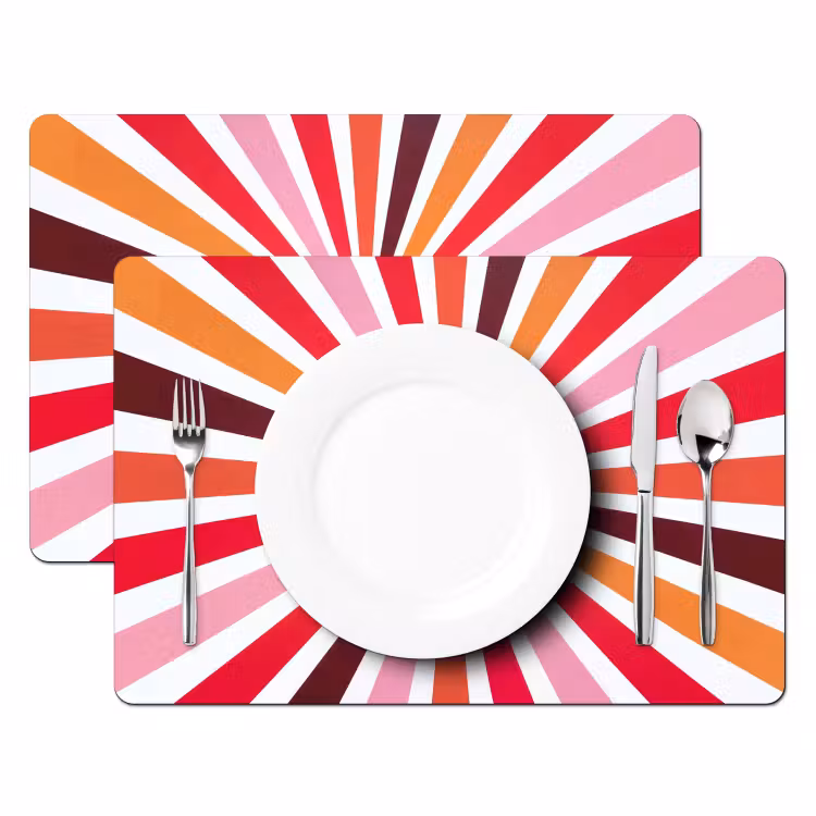 Set de table - Soleil - Rayons - Abstrait - Coloré — 2