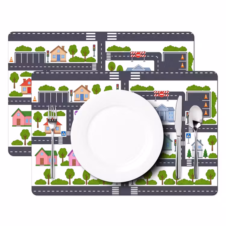 Set de table - Ville - Plan - Illustration — 2