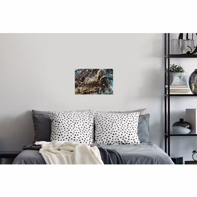 Sticker mural - Marbre - Or - Vert — 5
