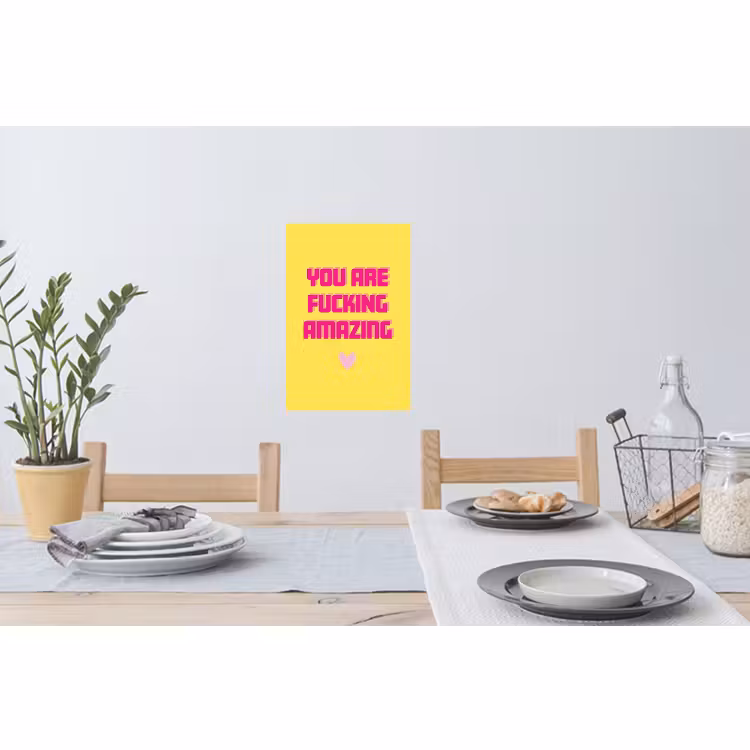 Sticker mural - Jaune - Valentin - Texte — 3