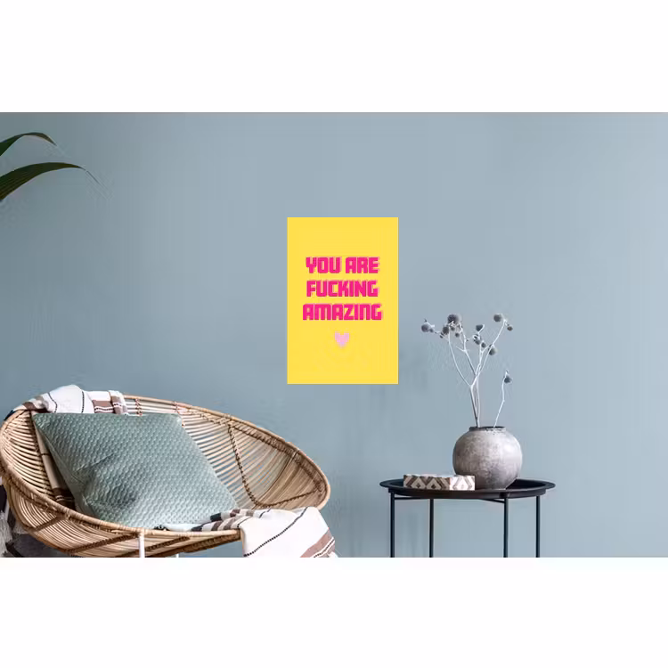 Sticker mural - Jaune - Valentin - Texte — 4