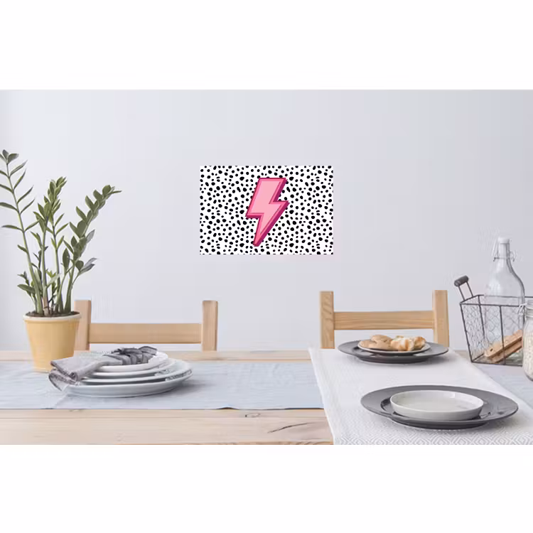 Sticker mural - Éclair - Rose - Points — 3