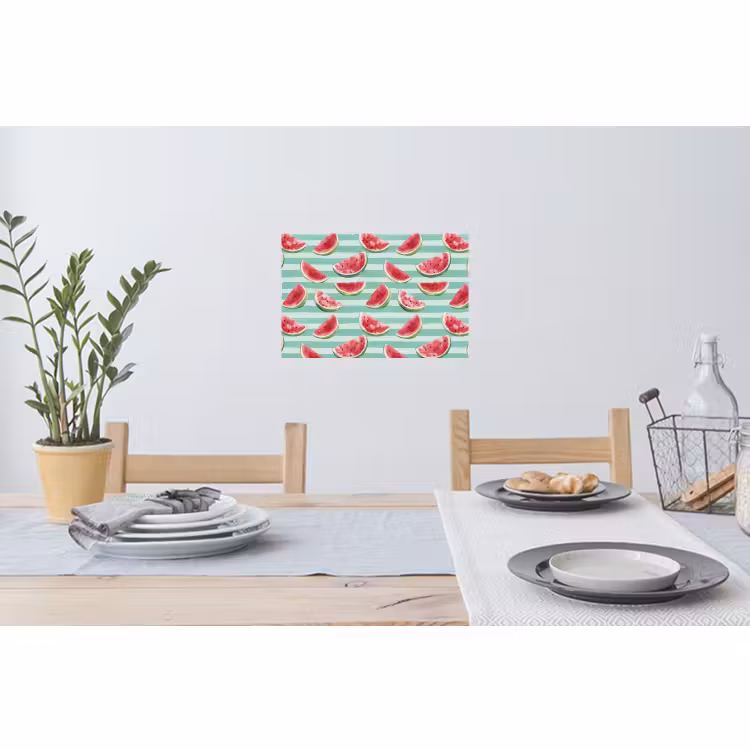 Sticker mural - Pastèque - Rayures - Vert — 3