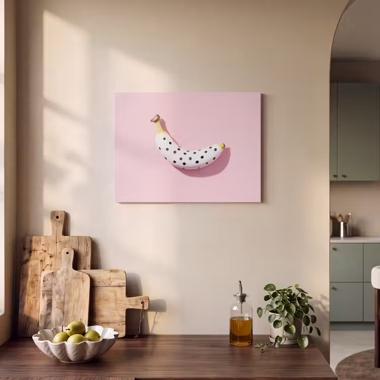 Tableau acoustique - Banane - Points - rose — 3