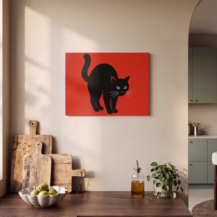 Tableau acoustique - Chat - Noir - Queue — 3