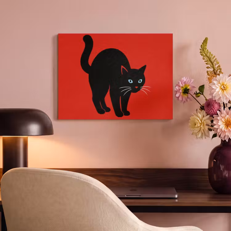 Tableau acoustique - Chat - Noir - Queue — 4