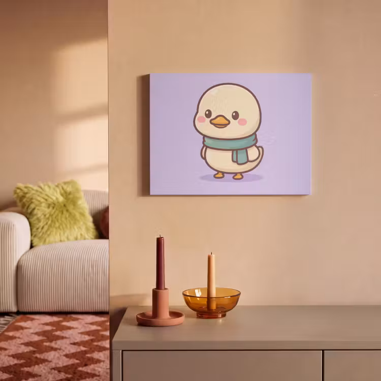 Tableau acoustique - Canard - Echarpe - Violet — 2