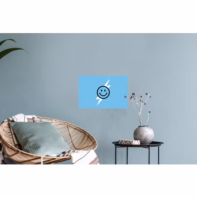 Sticker mural - Smiley - Bleu - Eclair — 4