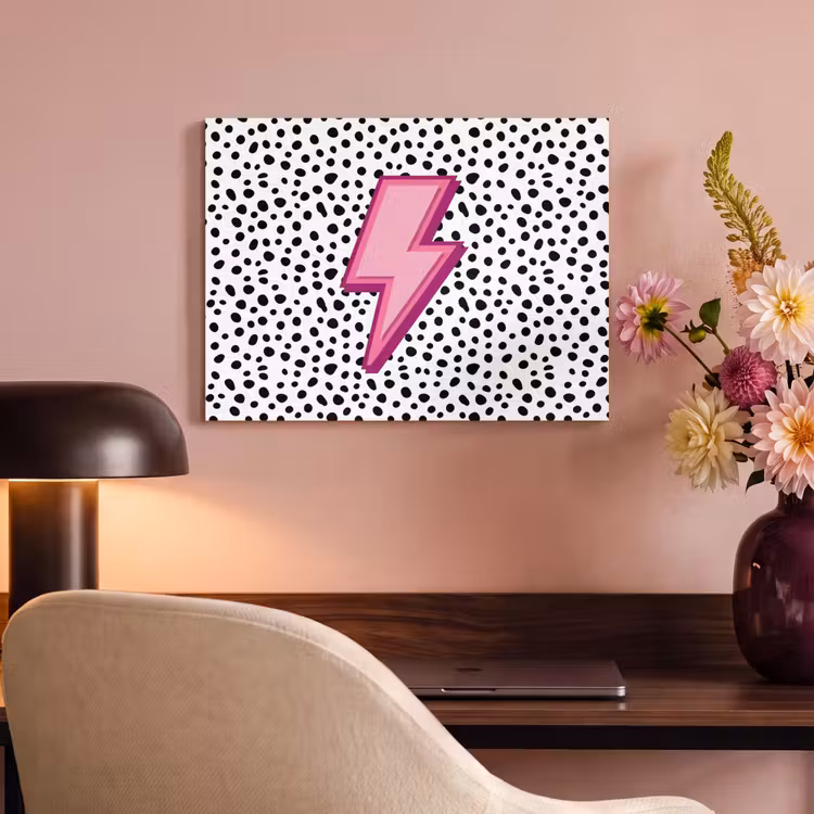 Tableau acoustique - Éclair - Rose - Points — 4
