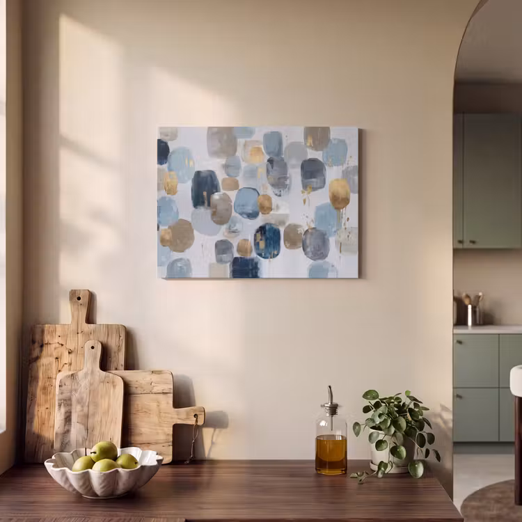 Tableau acoustique - Abstrait - Or - Formes — 3