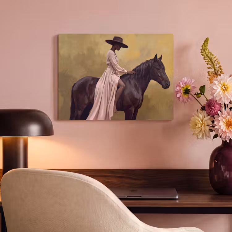 Tableau acoustique - Cheval - Classique - Ocre — 4